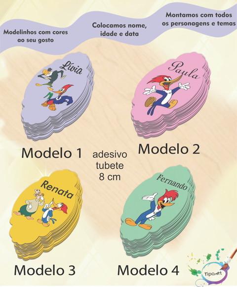 Adesivo para Mini Tubete 8 Cm-pica Pau