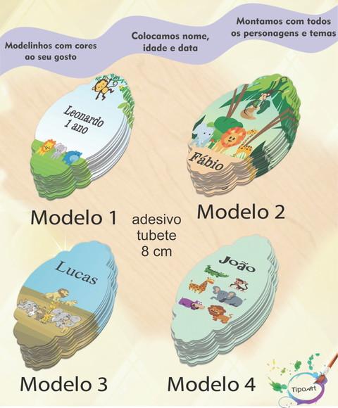 Adesivo para Mini Tubete 8 Cm-safari