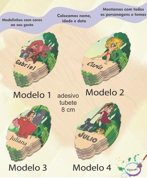 Adesivo para Mini Tubete 8 Cm-tarzan