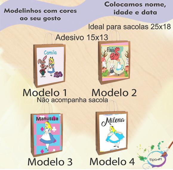 Adesivo para Sacola 15x13 -alice