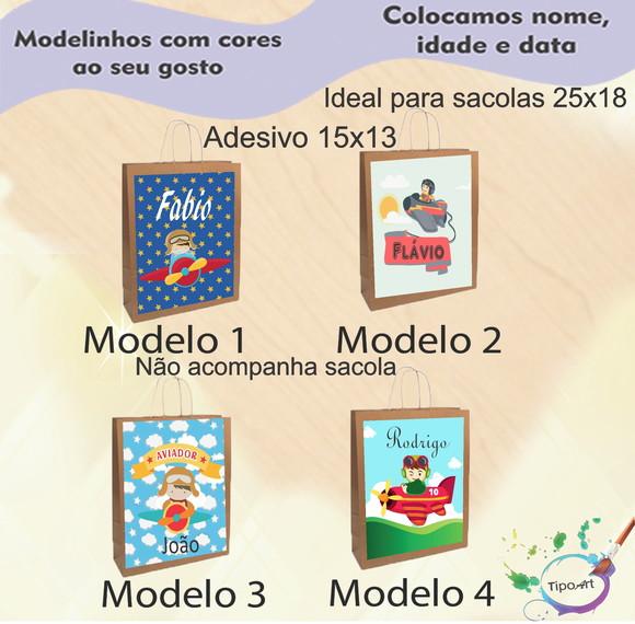Adesivo para Sacola 15x13 -aviador