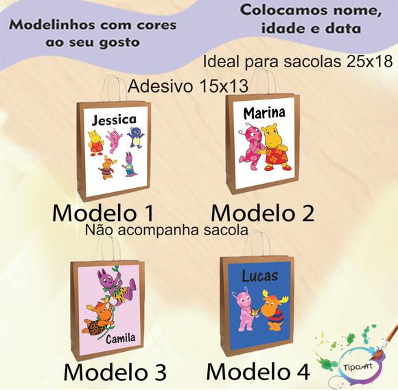 Adesivo para Sacola 15x13 -backyardigans