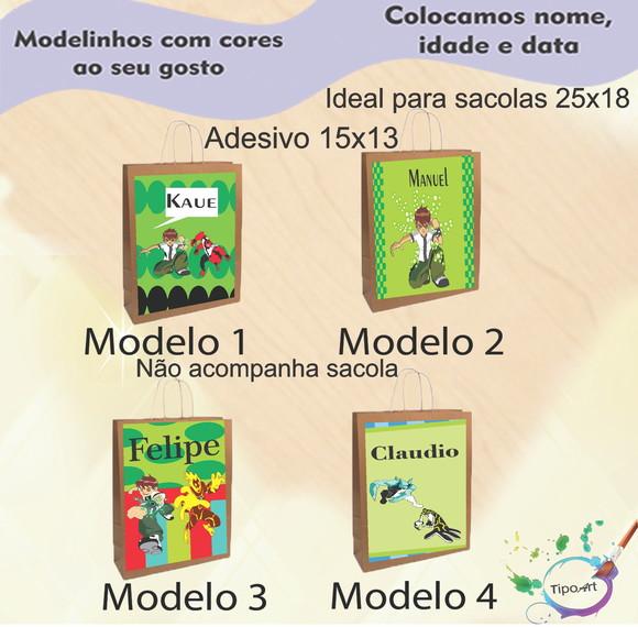 Adesivo para Sacola 15x13 -ben 10