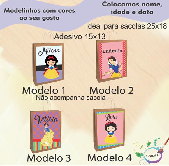 Adesivo para Sacola 15x13 -branca de Neve