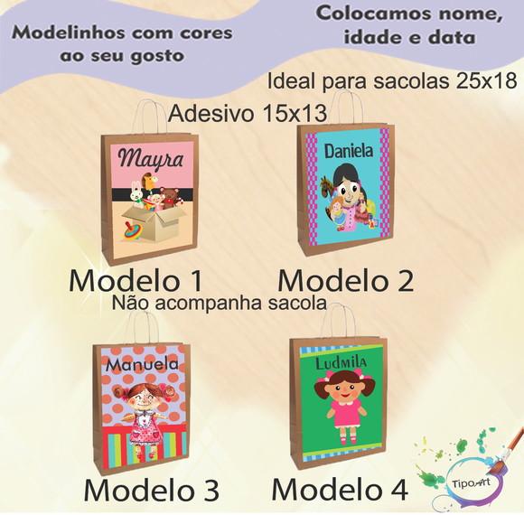 Adesivo para Sacola 15x13 -boneca