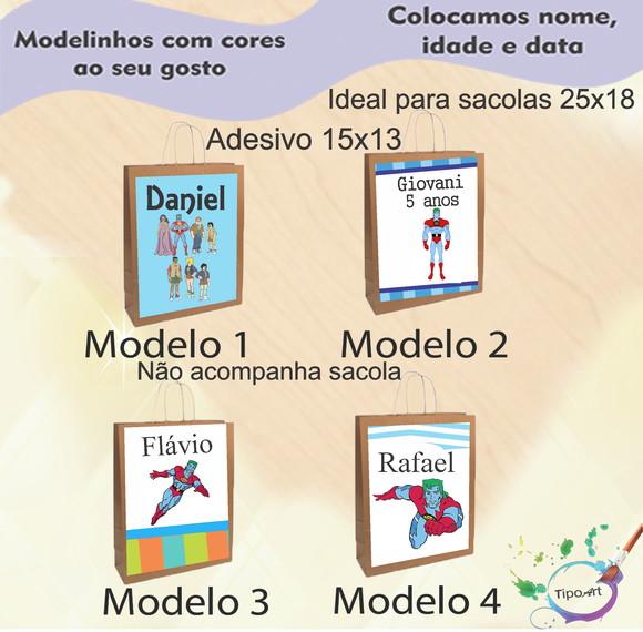 Adesivo para Sacola 15x13 -capitão Planeta