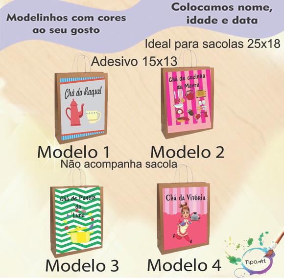 Adesivo para Sacola 15x13 -chá de Cozinha/panela