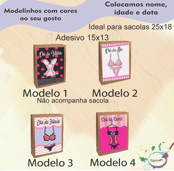 Adesivo para Sacola 15x13 -chá de Lingerie#2
