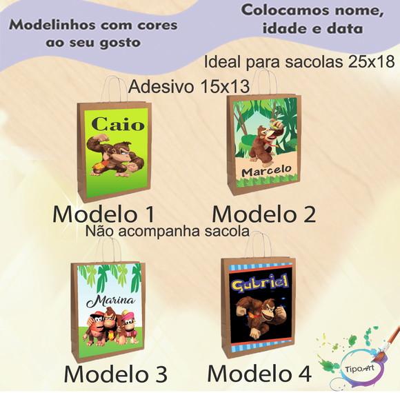 Adesivo para Sacola 15x13 -donkey Kong