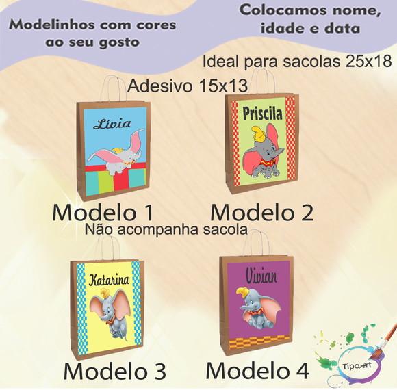 Adesivo para Sacola 15x13 -dumbo