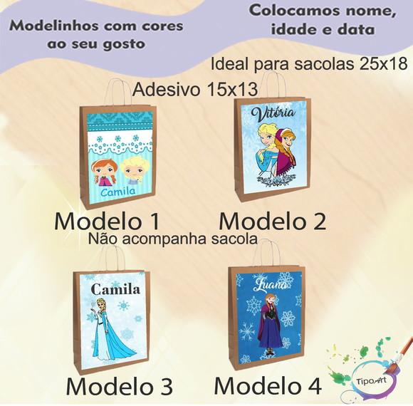 Adesivo para Sacola 15x13 -frozen