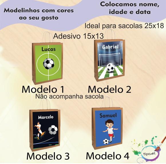 Adesivo para Sacola 15x13 -futebol