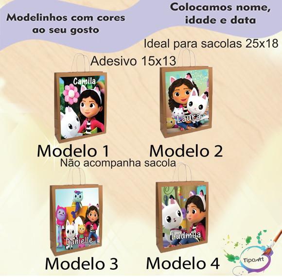Adesivo para Sacola 15x13 -gabi Casa Mágica