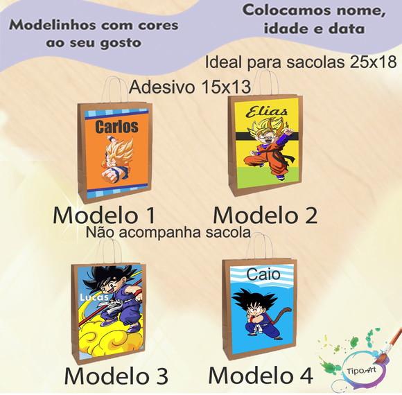 Adesivo para Sacola 15x13 -goku