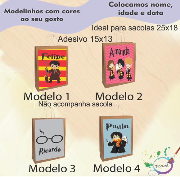 Adesivo para Sacola 15x13 -harry Potter-modelo 1