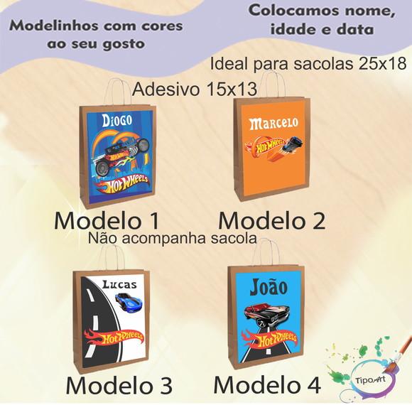 Adesivo para Sacola 15x13 -hot Whells