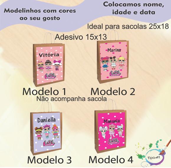 Adesivo para Sacola 15x13 -lol