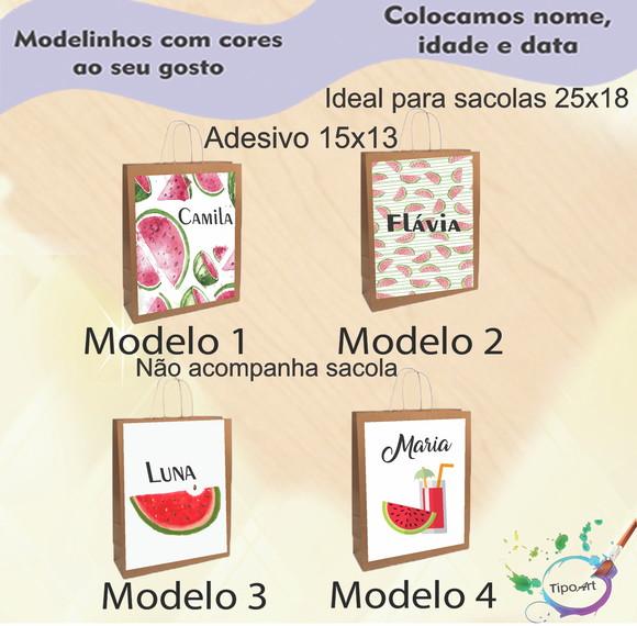 Adesivo para Sacola 15x13 -melancia