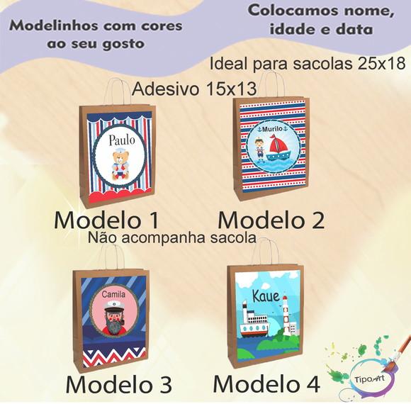Adesivo para Sacola 15x13 -marinheiro
