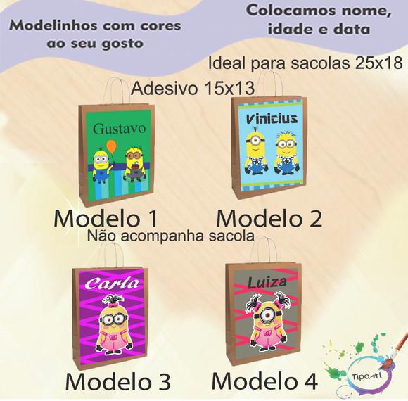 Adesivo para Sacola 15x13 -minions