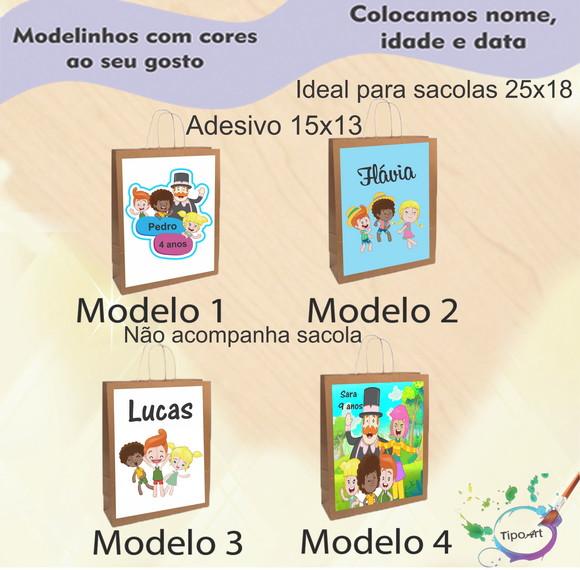 Adesivo para Sacola 15x13 -mundo Bita