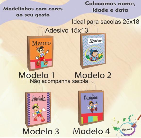 Adesivo para Sacola 15x13 -pinoquio