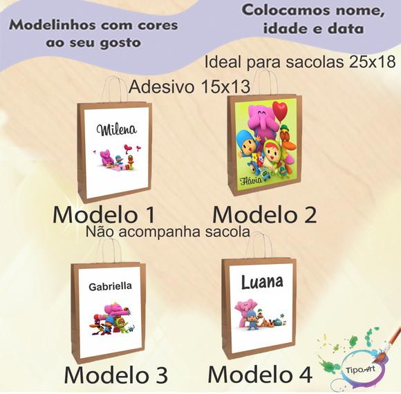 Adesivo para Sacola 15x13 -pocoyo