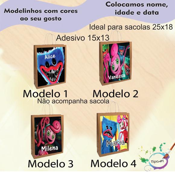 Adesivo para Sacola 15x13 -poppy Play Time