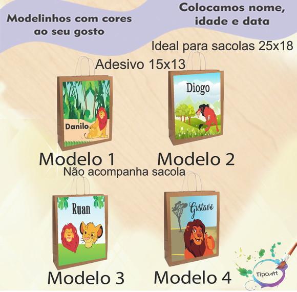 Adesivo para Sacola 15x13 -rei Leão