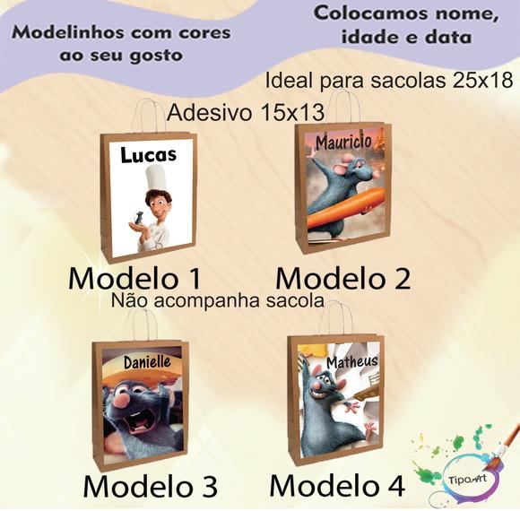 Adesivo para Sacola 15x13 -ratatouille