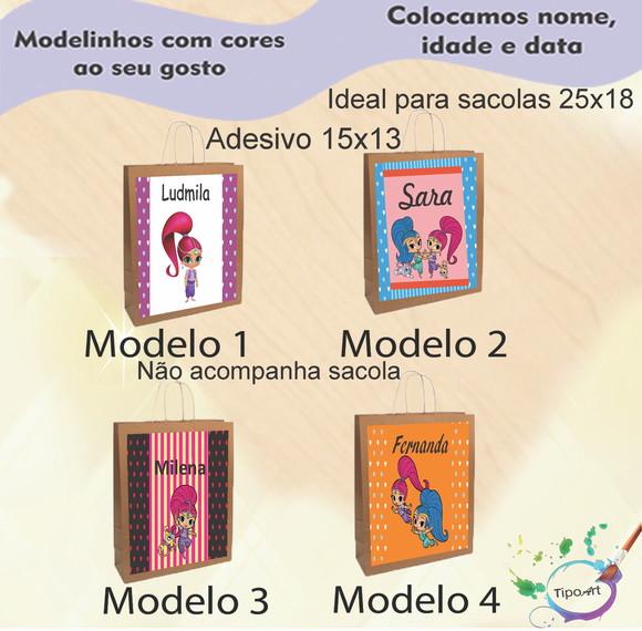Adesivo para Sacola 15x13 -shimmer Shine