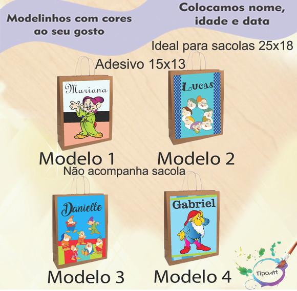 Adesivo para Sacola 15x13 -sete Anões