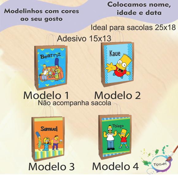 Adesivo para Sacola 15x13 -simpson