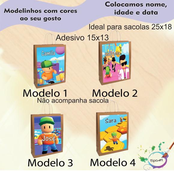 Adesivo para Sacola 15x13 -stumble Guys