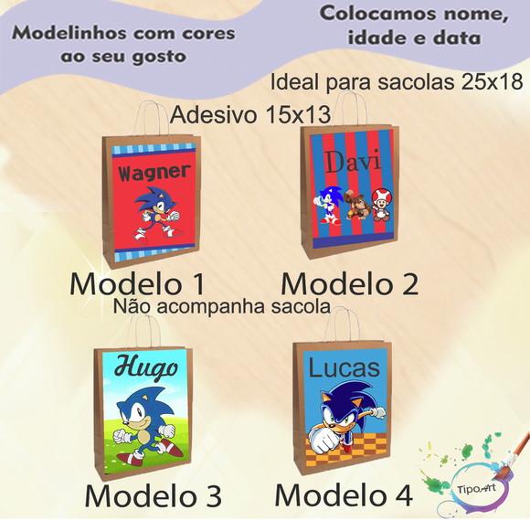 Adesivo para Sacola 15x13 -sonic