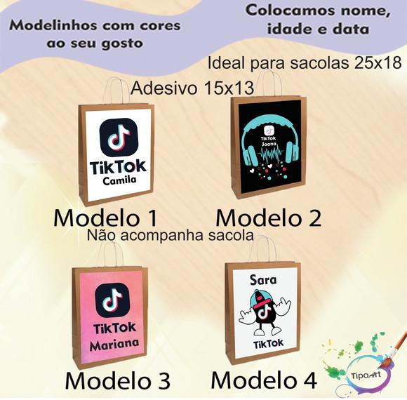 Adesivo para Sacola 15x13 -tik Tok