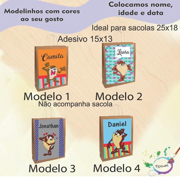 Adesivo para Sacola 15x13 -taz Mania