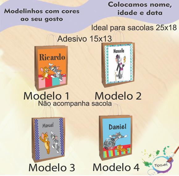 Adesivo para Sacola 15x13 -tom e Jerry