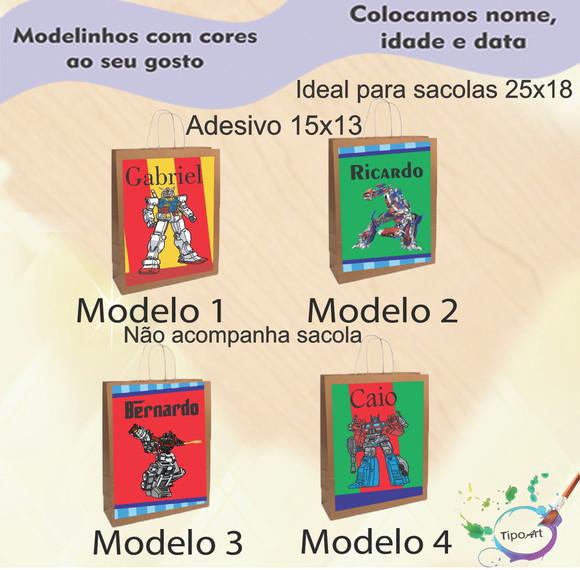 Adesivo para Sacola 15x13 -transformers