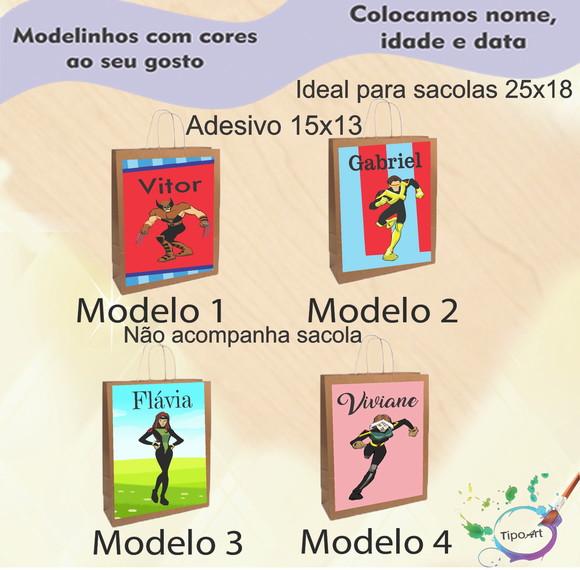Adesivo para Sacola 15x13 -x Mens