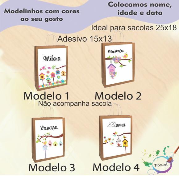 Adesivo para Sacola 15x13-jardim Encantado