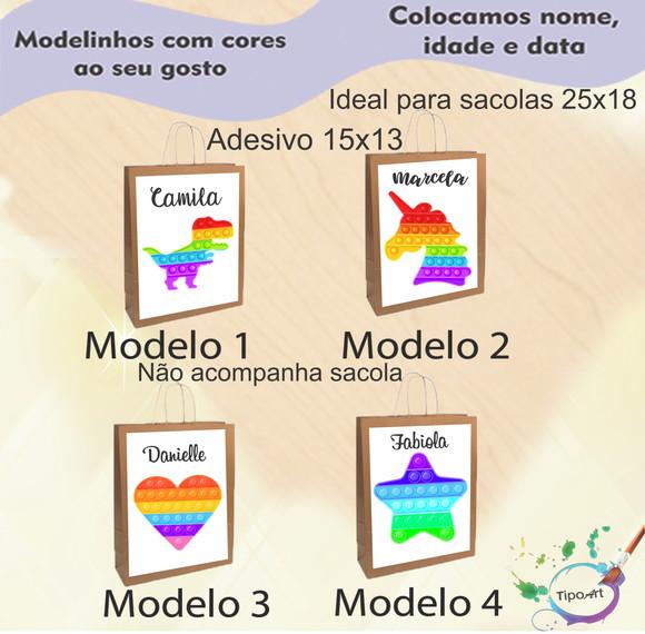 Adesivo para Sacola 15x13-pop Fidget