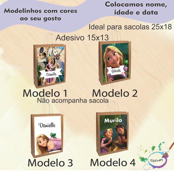 Adesivo para Sacola 15x13-rapunzel