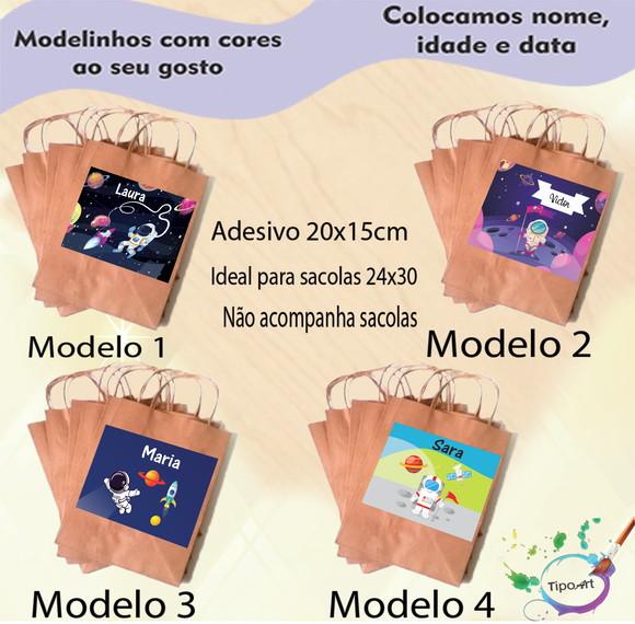 Adesivo para Sacola 20x15 -astronauta