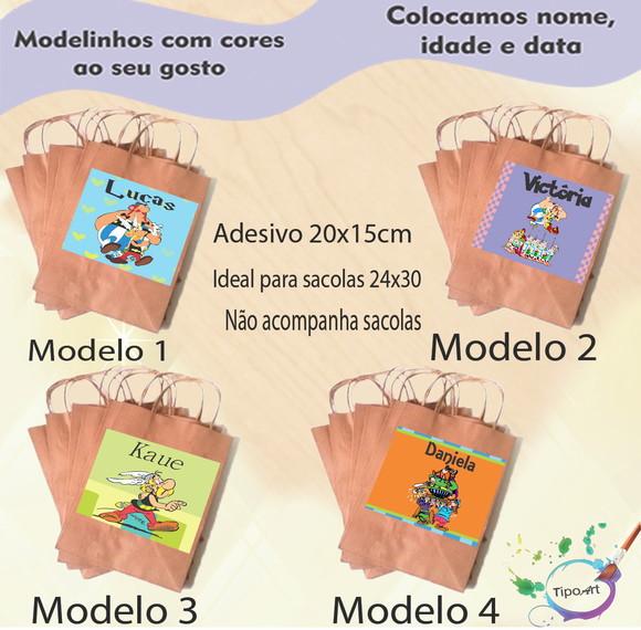 Adesivo para Sacola 20x15 -asterix