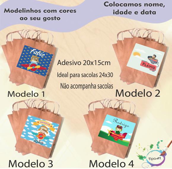 Adesivo para Sacola 20x15 -aviador