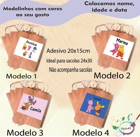 Adesivo para Sacola 20x15 -backyardigans