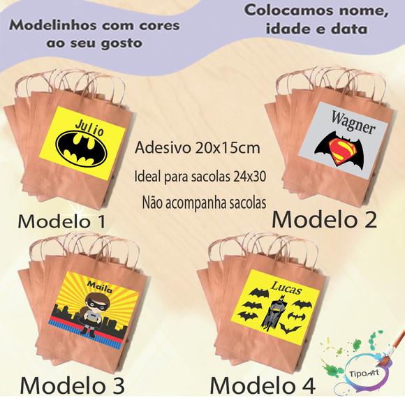 Adesivo para Sacola 20x15 -batman