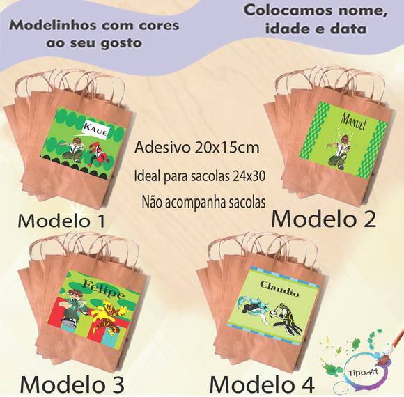 Adesivo para Sacola 20x15 -ben 10