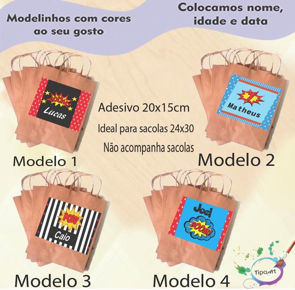 Adesivo para Sacola 20x15 -bomba